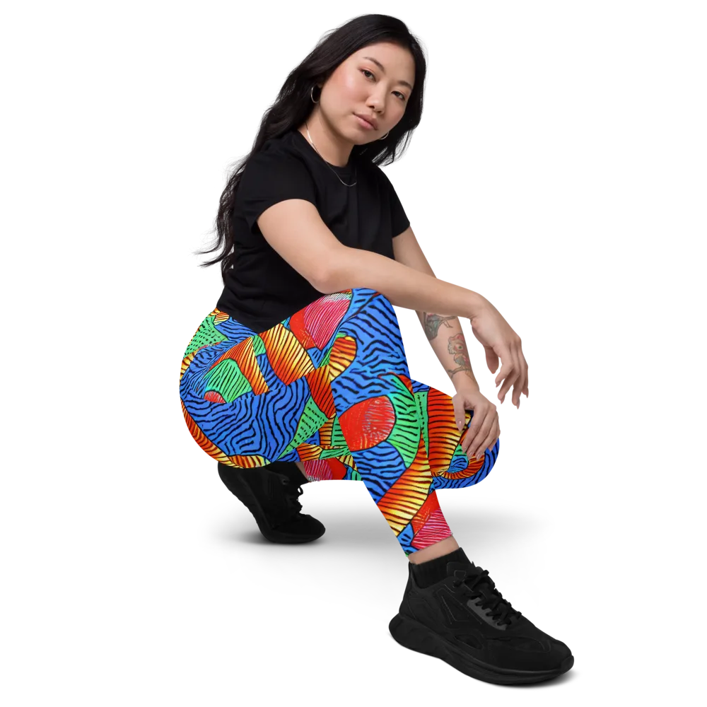 Molten Maze on Leggings with Pockets — Right Front