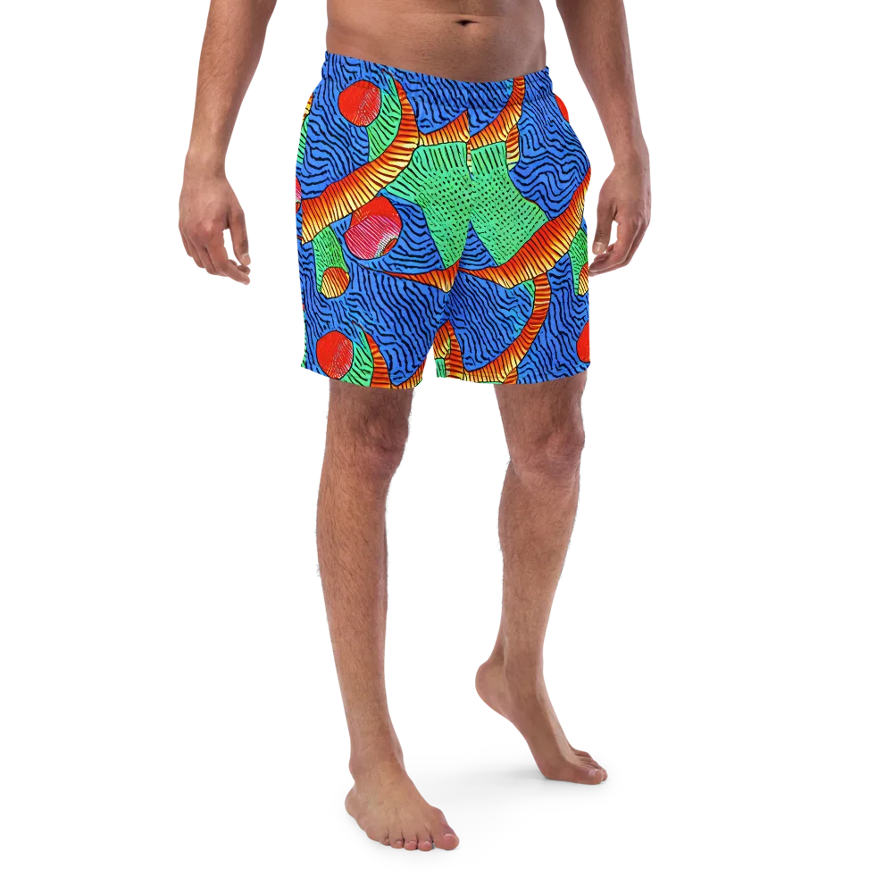 Molten Maze on Swim Trunks — Front