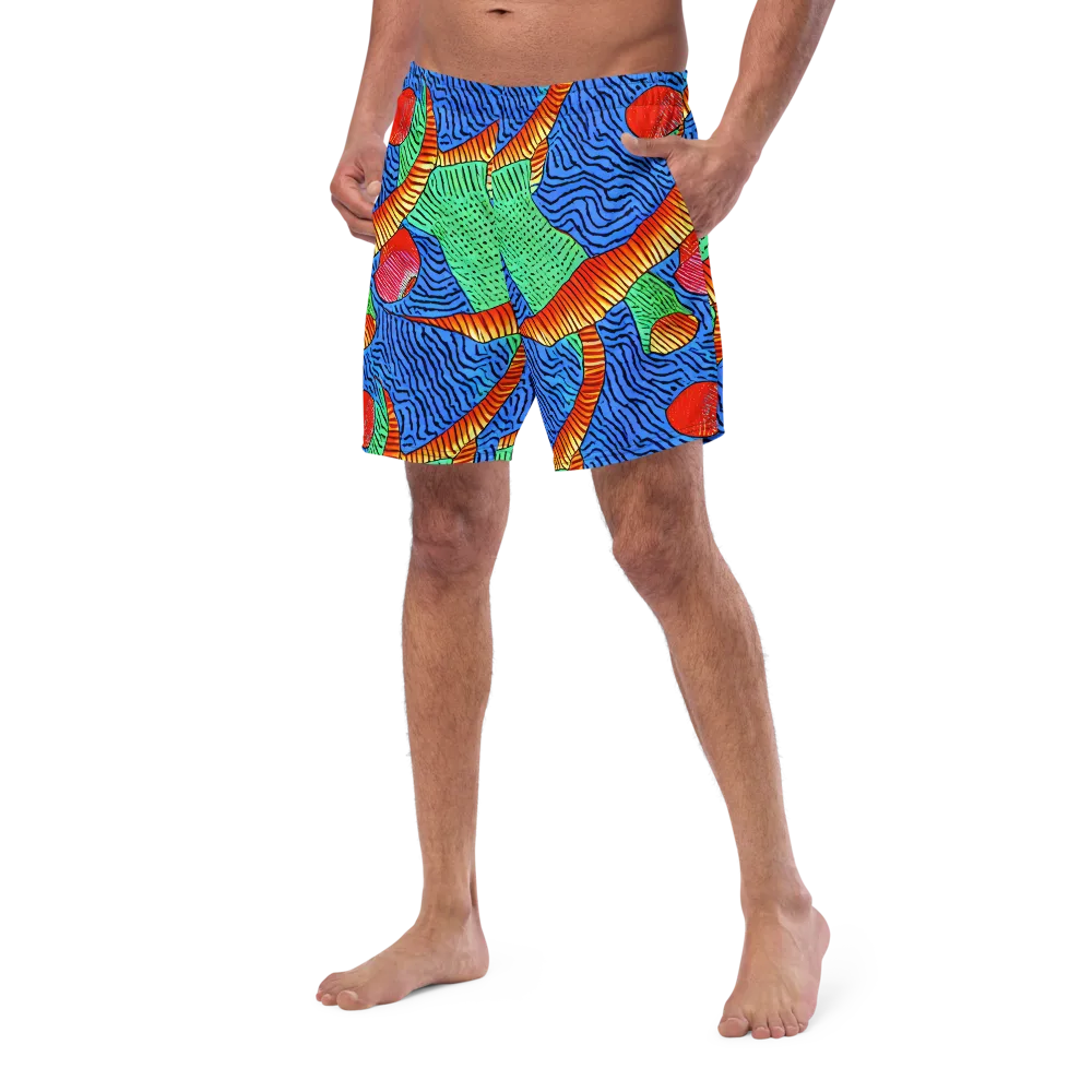Molten Maze on Swim Trunks — Left Front
