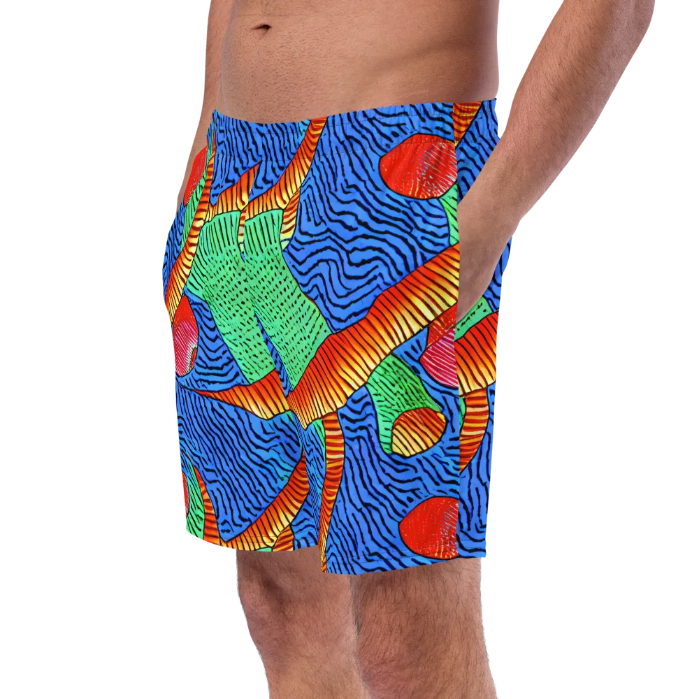 Molten Maze on Swim Trunks — Left Front