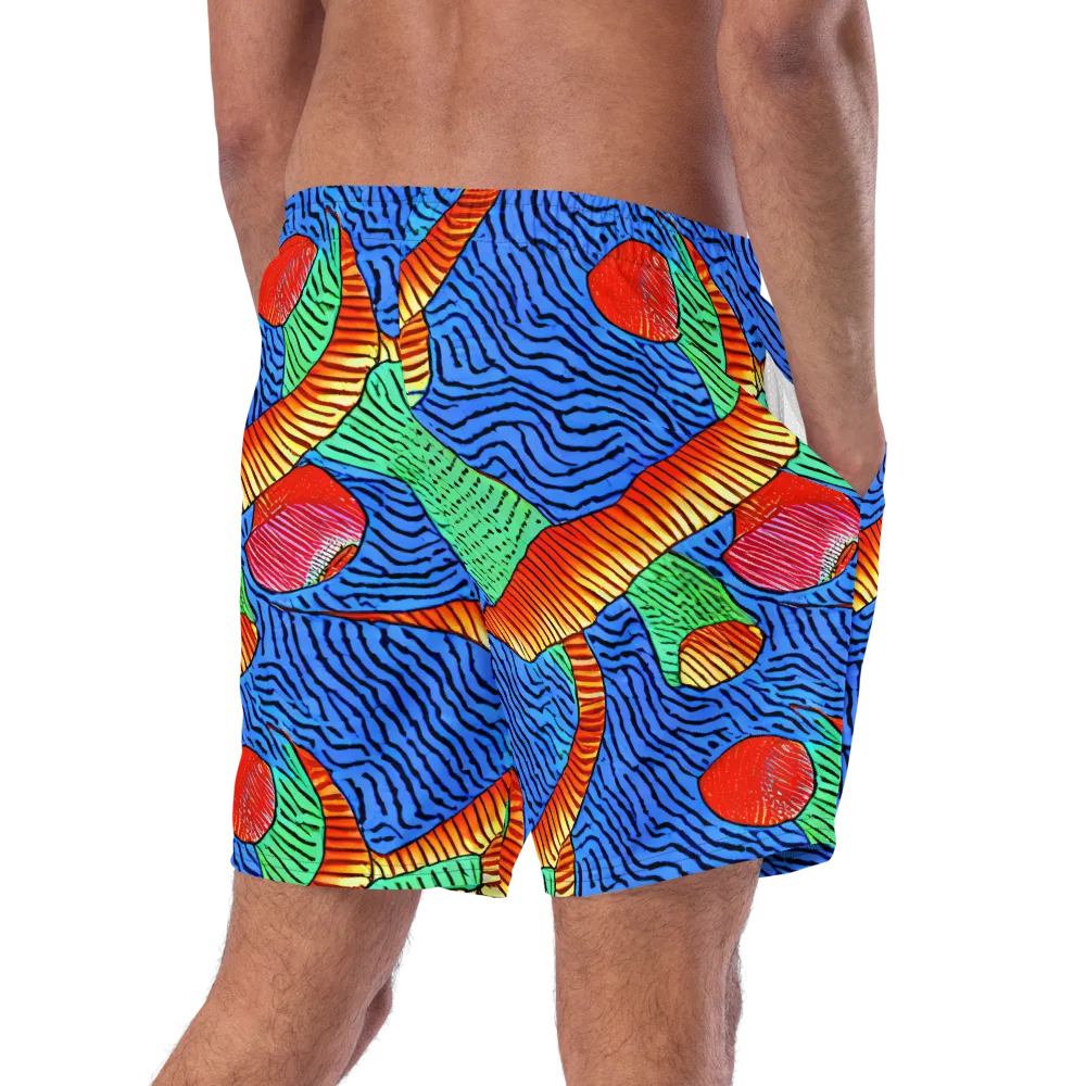 Molten Maze on Swim Trunks — Right Back