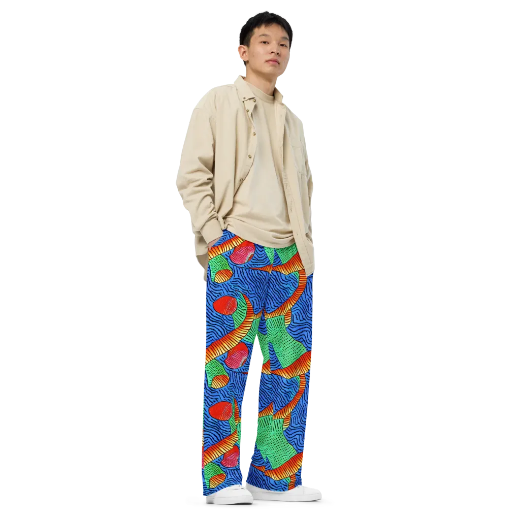 Molten Maze on Wide-Leg Pants — Right Front