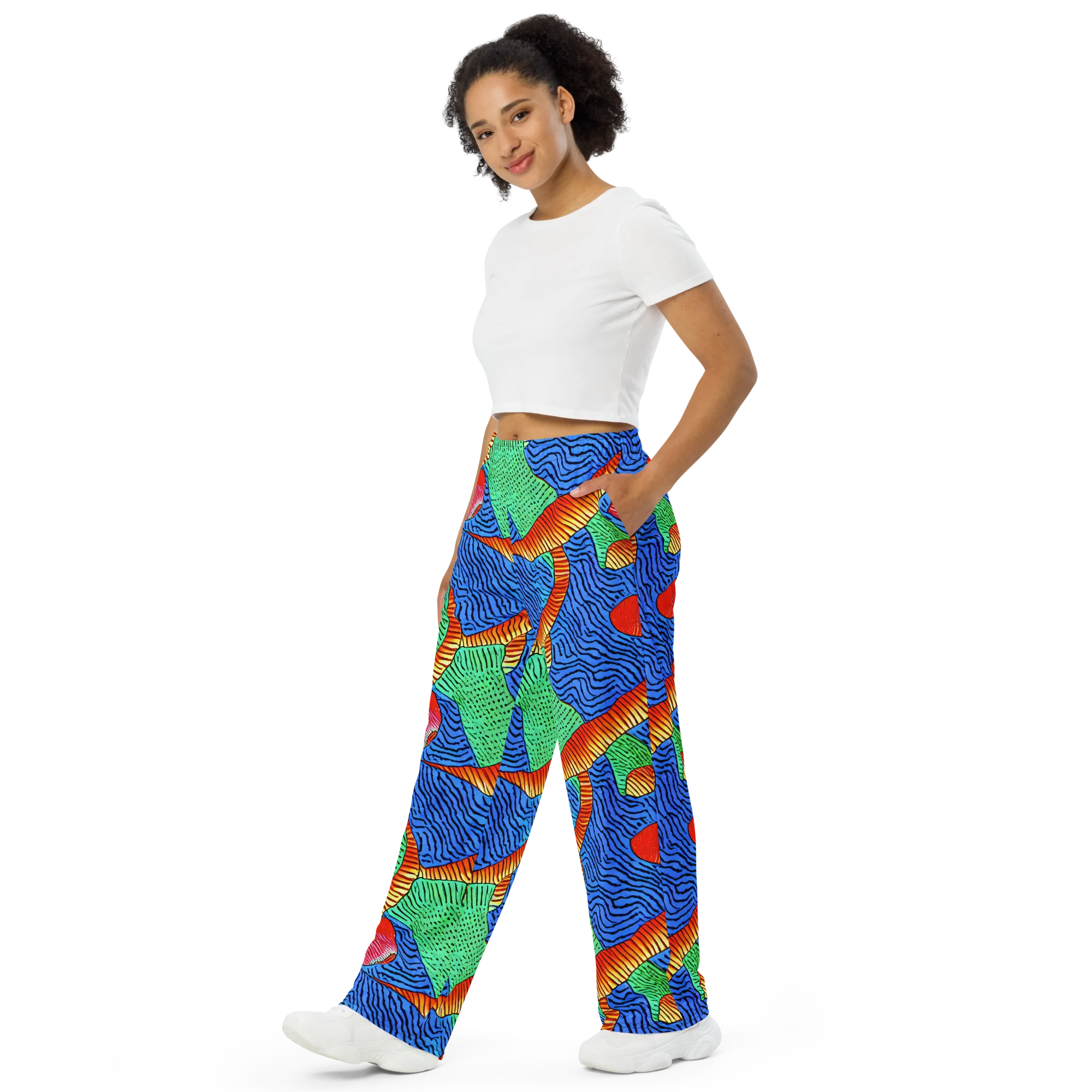 Molten Maze on Wide-Leg Pants — Left Front