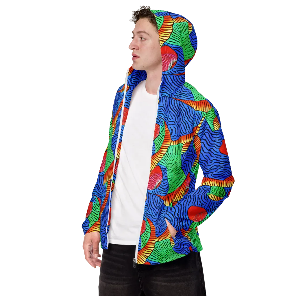 Molten Maze on Men's Windbreaker — Left Front