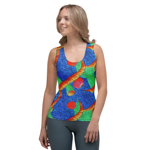 Molten Maze on a Women's Tank Top