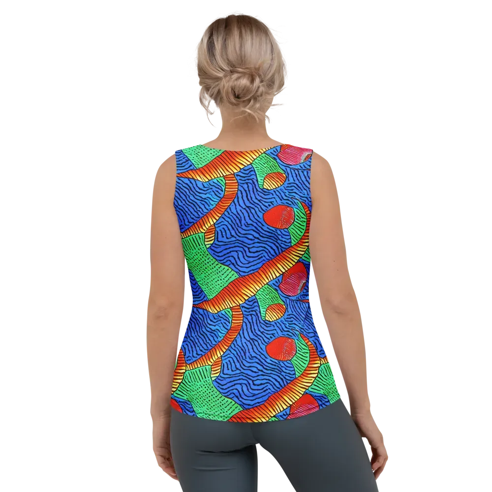 Molten Maze on Women's Tank Top — Back