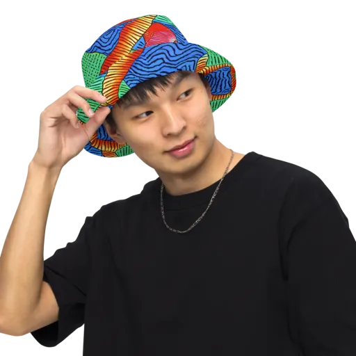 Molten Maze on a Reversible Bucket Hat