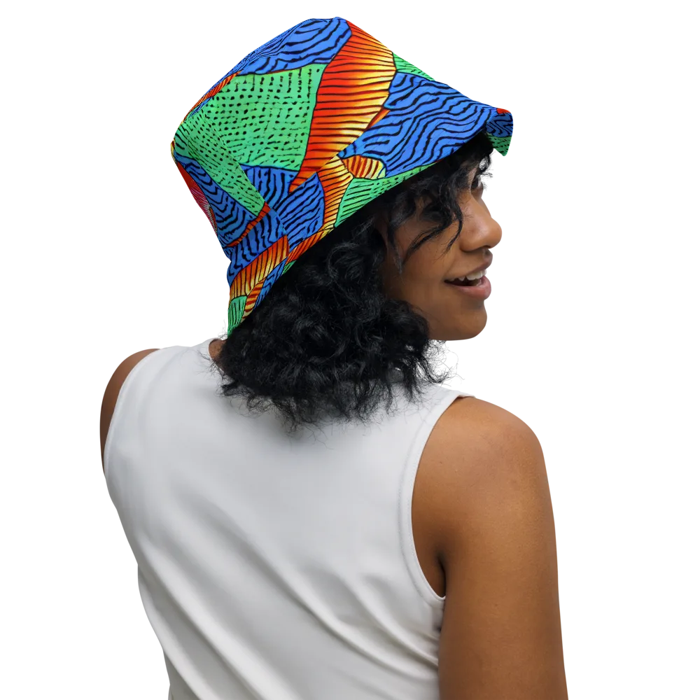 Molten Maze on Reversible Bucket Hat — Right Outside