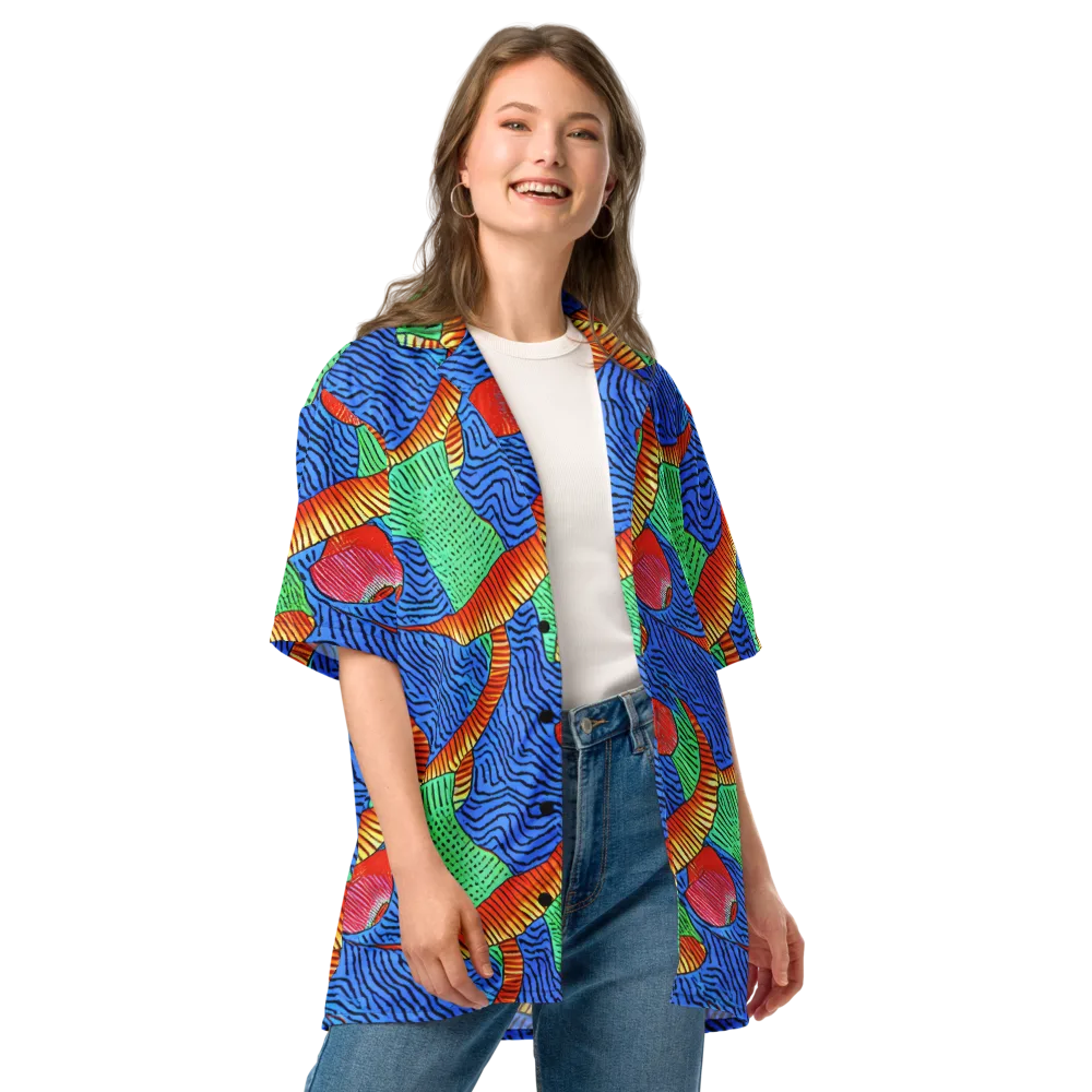 Molten Maze on Button Shirt — Front