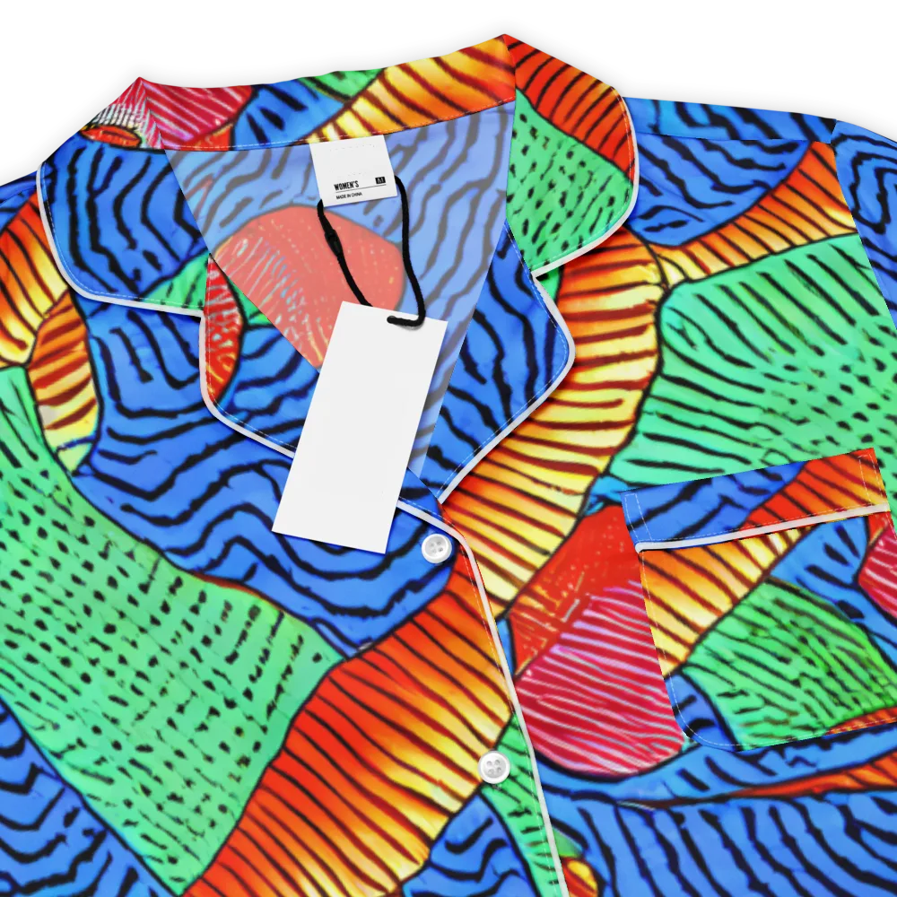Molten Maze on Women's Short Sleeve Pajama Top — Product details