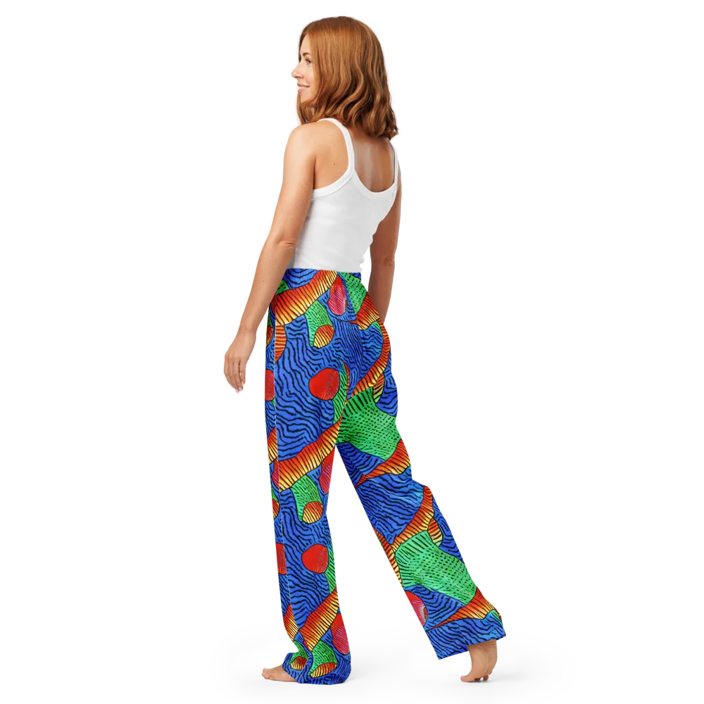 Molten Maze on Women's Pajama Pants — Back