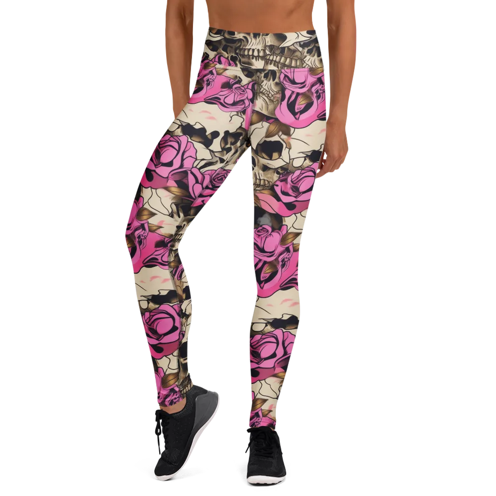 Rosebone Riot on Yoga Leggings — Front