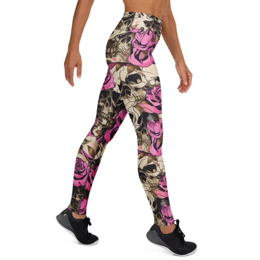 Rosebone Riot on a Yoga Leggings