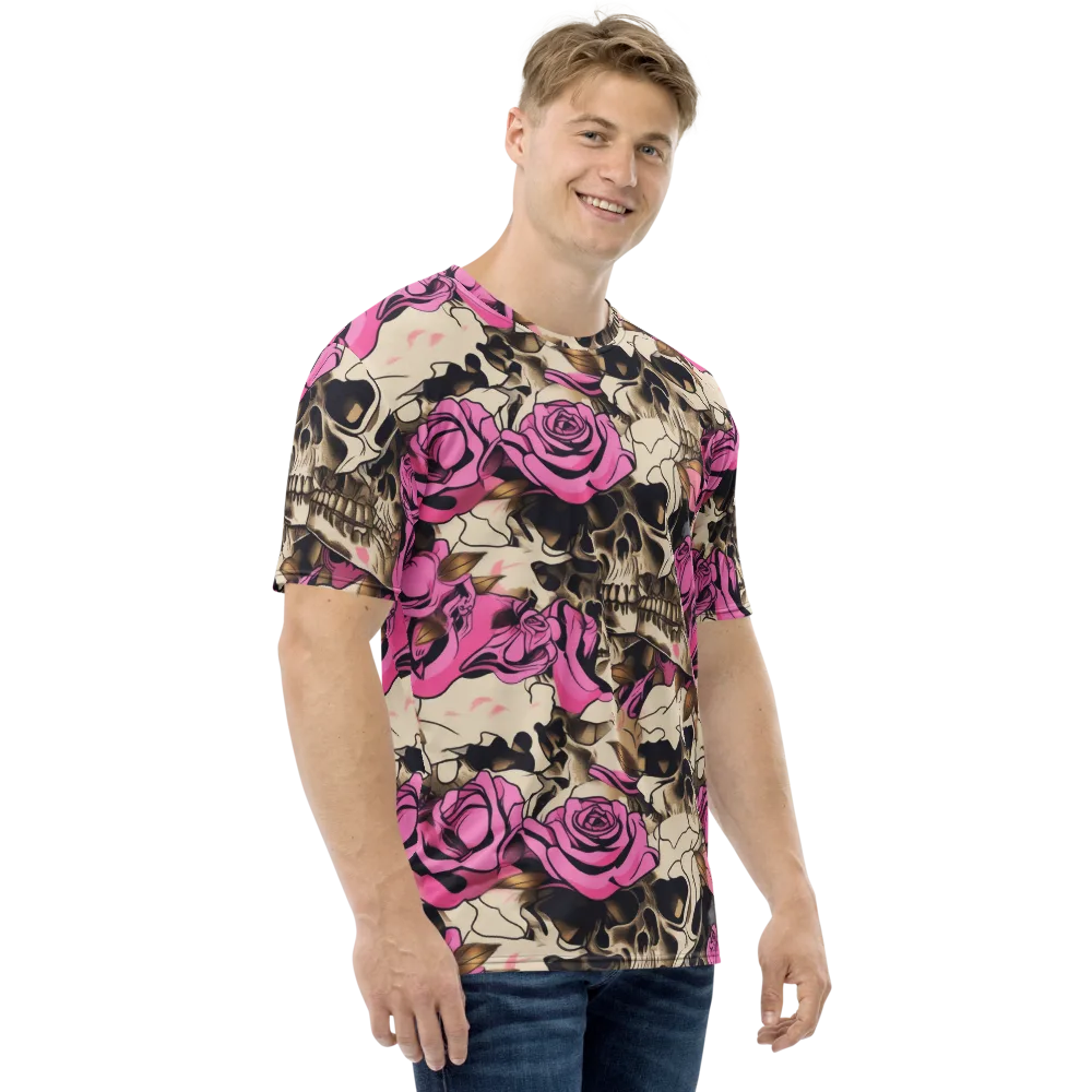 Rosebone Riot on Men's Crew Neck T-Shirt — Right