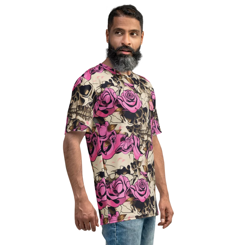 Rosebone Riot on Men's Crew Neck T-Shirt — Right