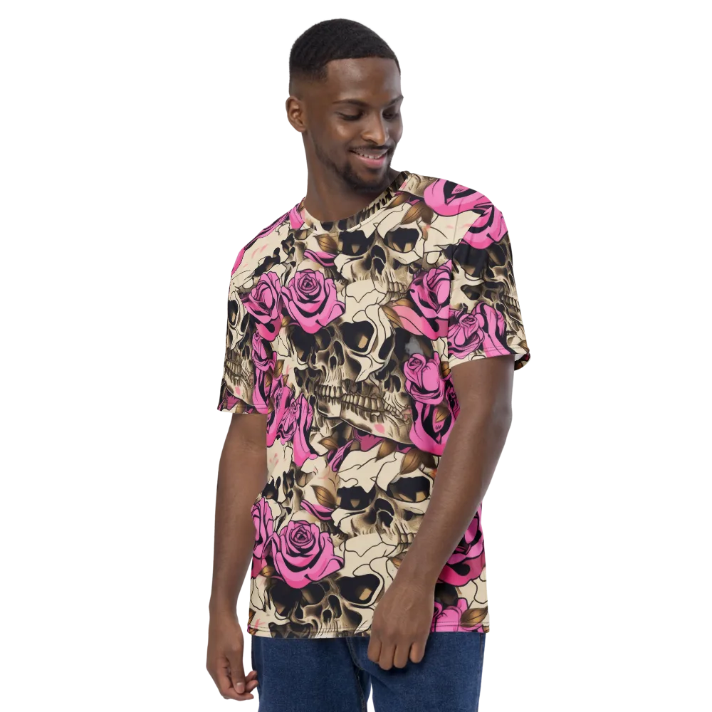 Rosebone Riot on Men's Crew Neck T-Shirt — Left