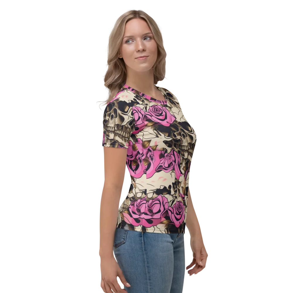 Rosebone Riot on Women's Crew Neck T-Shirt — Right