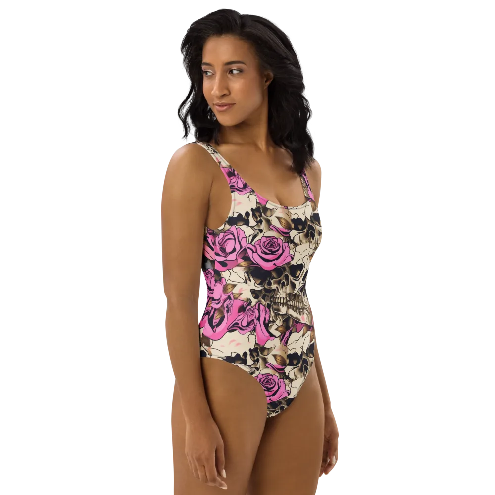 Rosebone Riot on One-Piece Swimsuit — Right