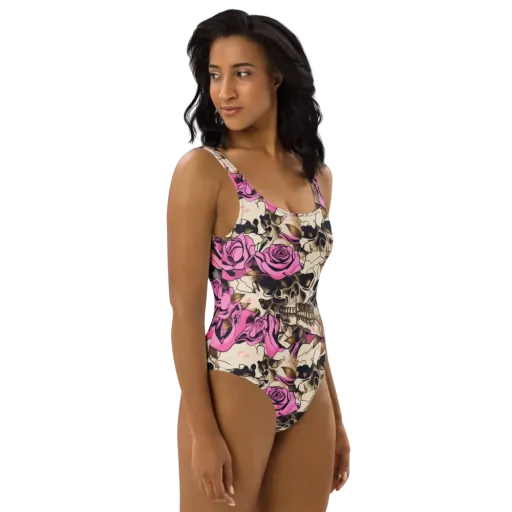 Rosebone Riot on a One-Piece Swimsuit