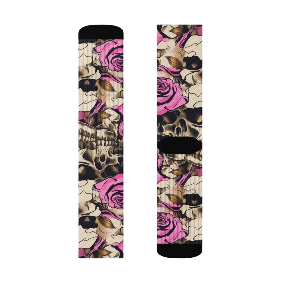 Rosebone Riot on Socks — Left Sock
