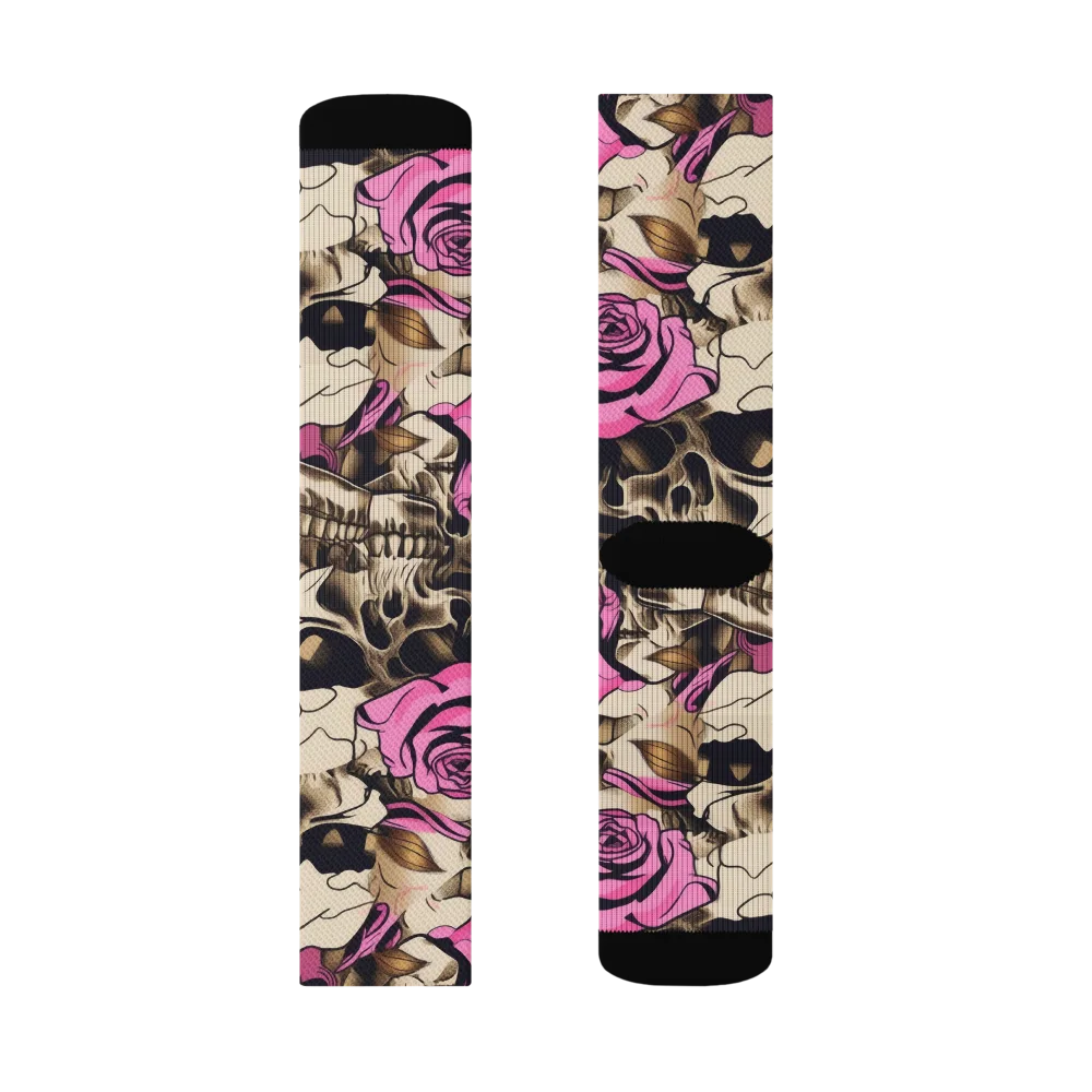 Rosebone Riot on Socks — Right Sock