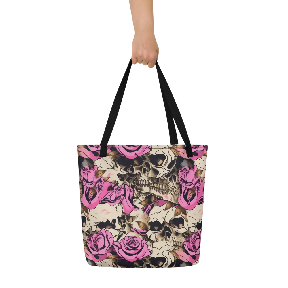Rosebone Riot on Large Tote Bag W/ Pocket — Front