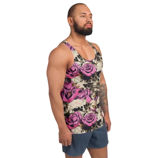 Rosebone Riot on a Men's Tank Top