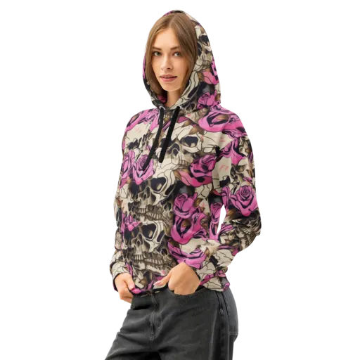 Rosebone Riot on a Cotton Hoodie