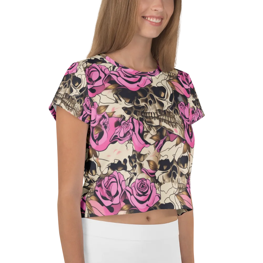 Rosebone Riot on Crop Tee — Right