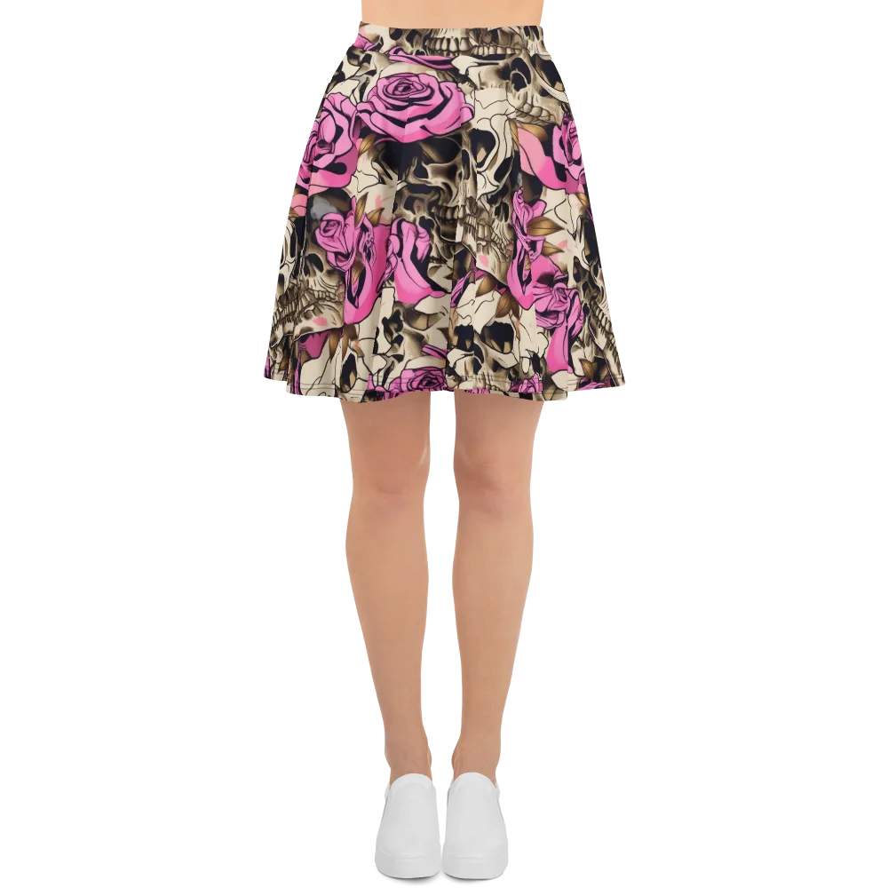 Rosebone Riot on Skater Skirt — Front