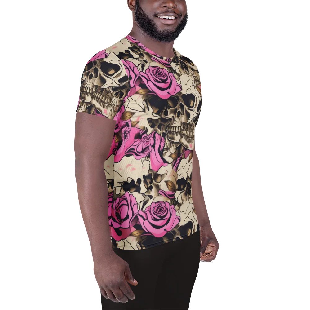 Rosebone Riot on Men's Athletic T-Shirt — Right
