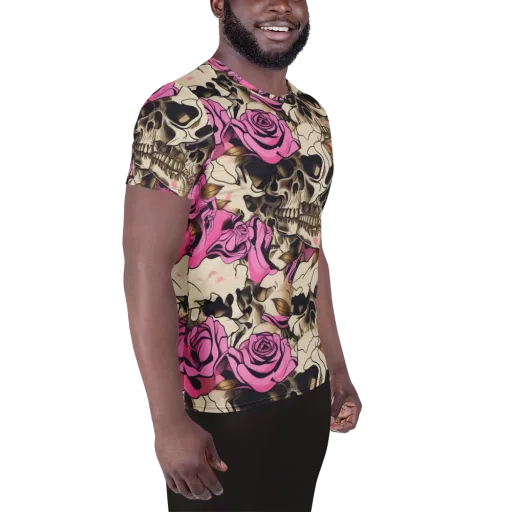 Rosebone Riot on a Men's Athletic T-Shirt