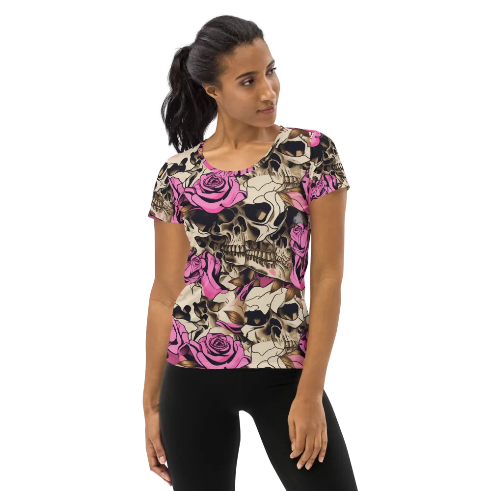 Rosebone Riot on Women's Athletic T-Shirt — Front