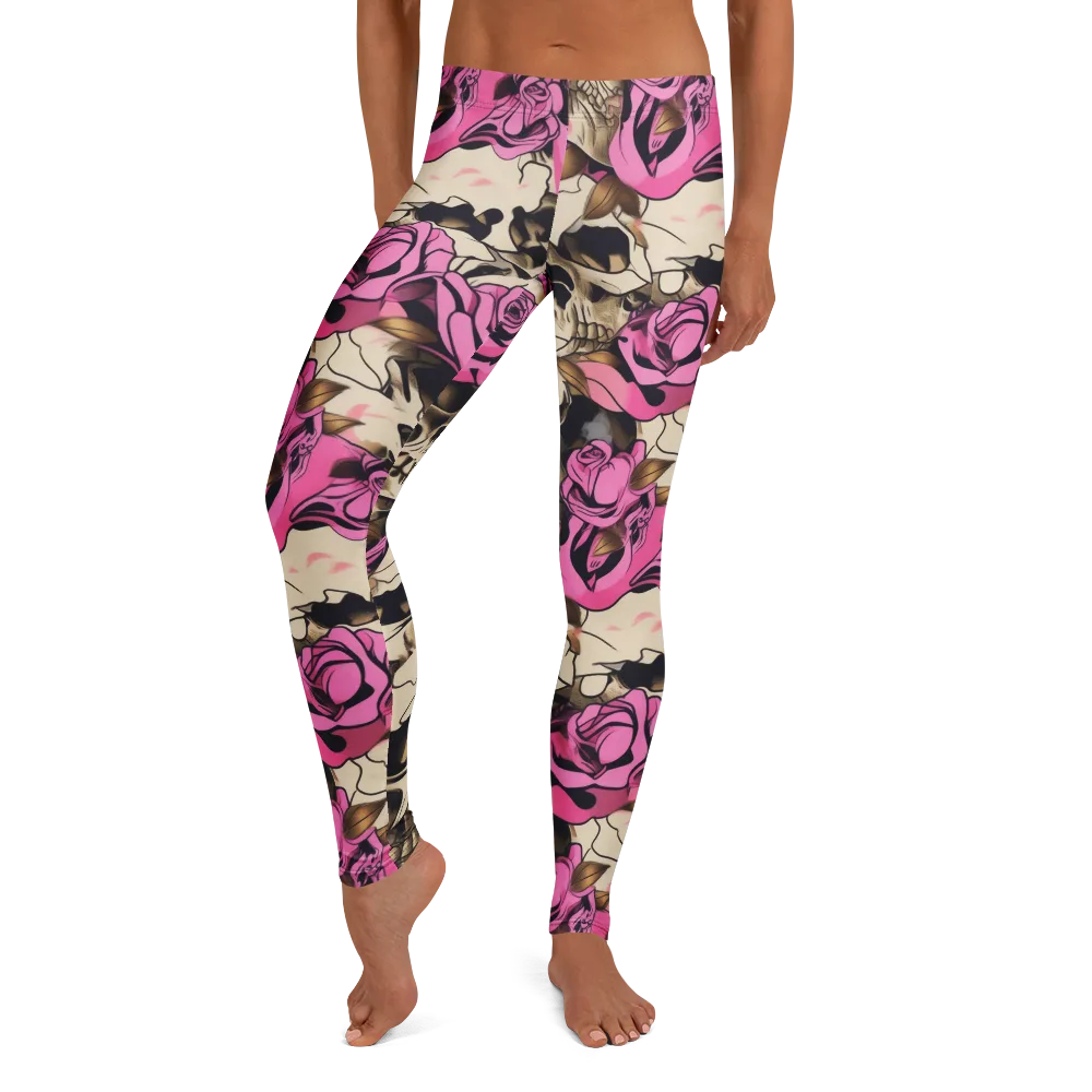 Rosebone Riot on Leggings — Front