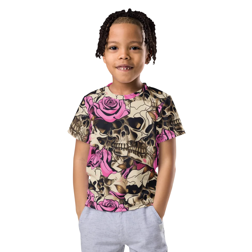 Rosebone Riot on Kids Crew Neck T-Shirt — Front