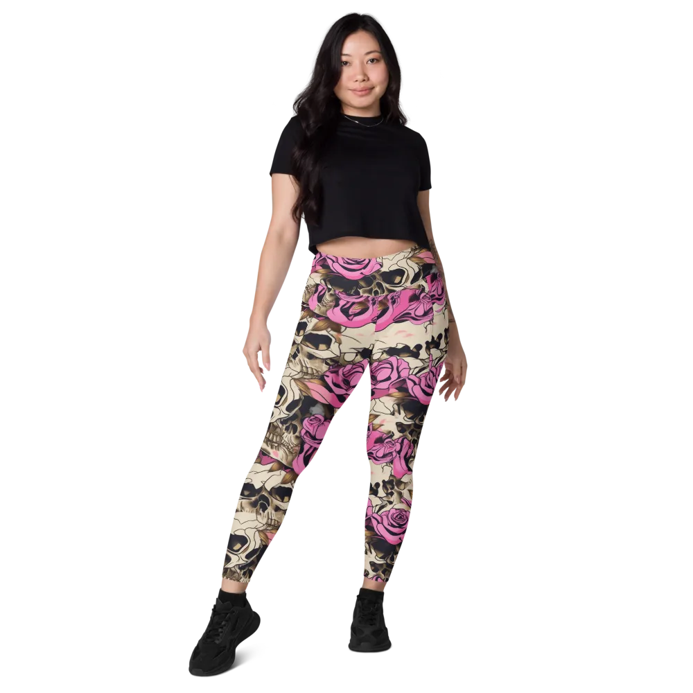Rosebone Riot on Leggings with Pockets — Front