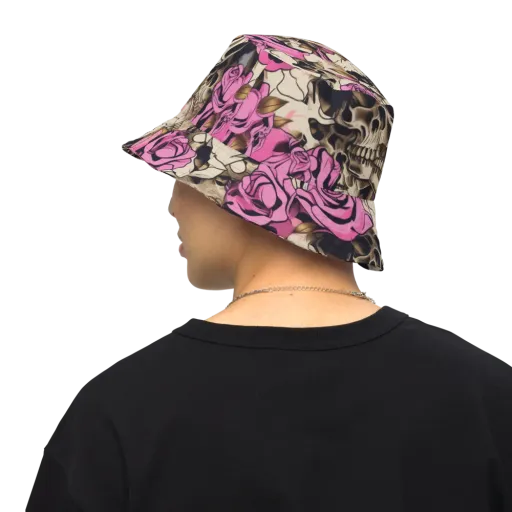 Rosebone Riot on a Reversible Bucket Hat