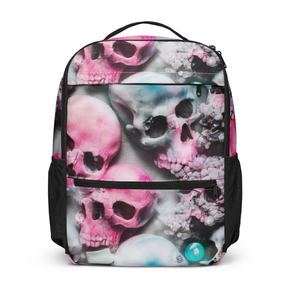 Candy Skull Garden on Utility Backpack — Front
