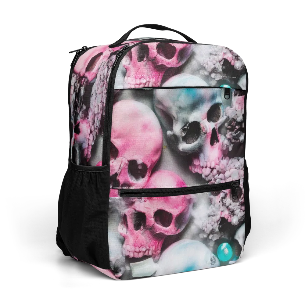 Candy Skull Garden on Utility Backpack — Right Front