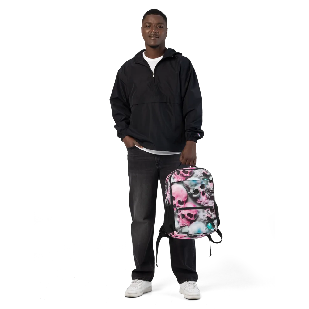 Candy Skull Garden on Utility Backpack — Front