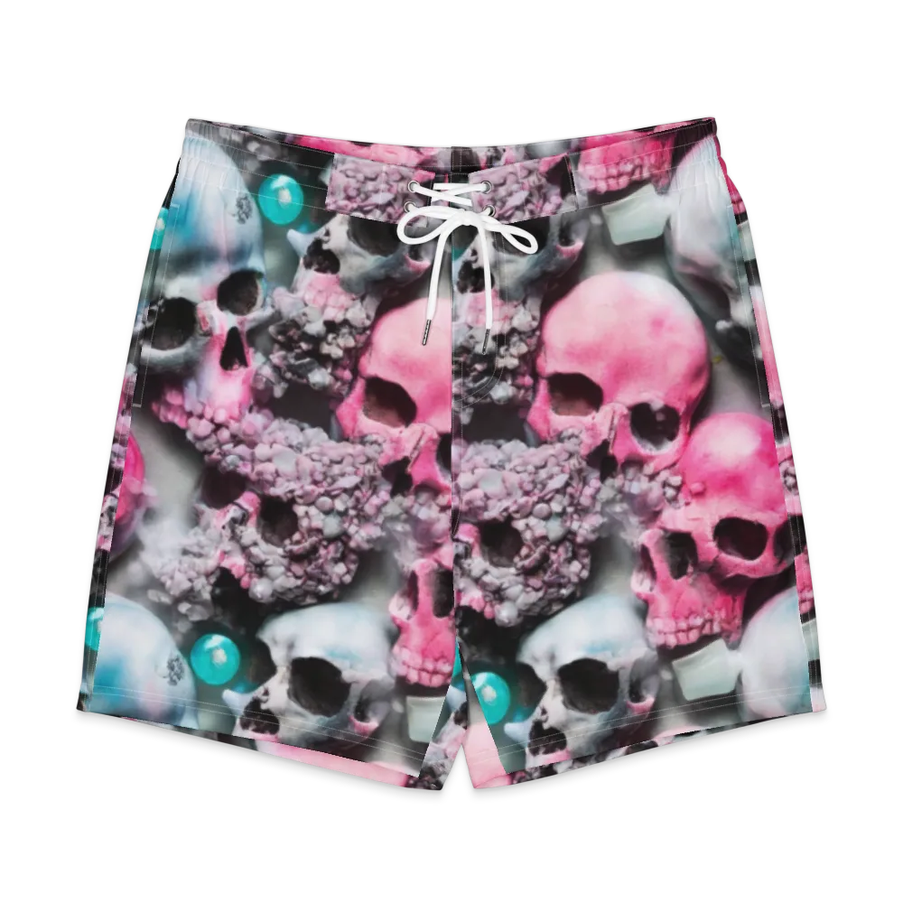 Candy Skull Garden on Men's Board Shorts — Front