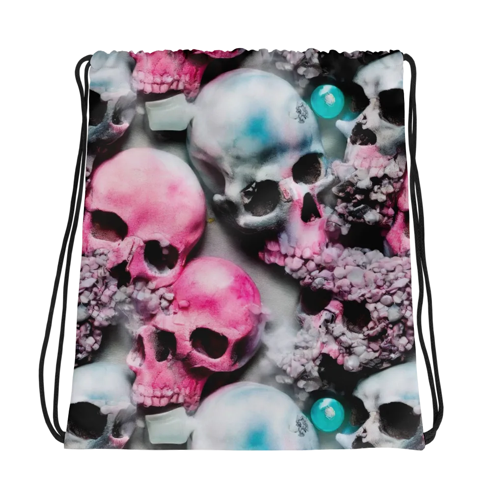 Candy Skull Garden on Drawstring Bag — Photo