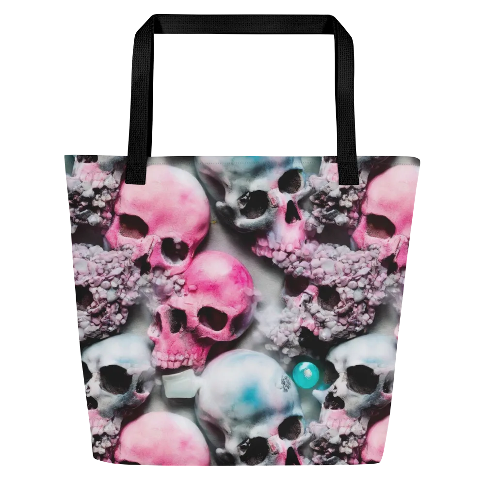 Candy Skull Garden on Large Tote Bag W/ Pocket — Front