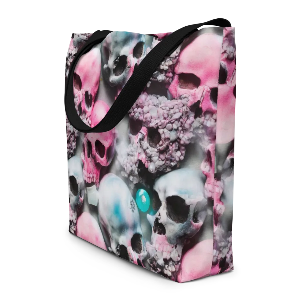 Candy Skull Garden on Large Tote Bag W/ Pocket — Front