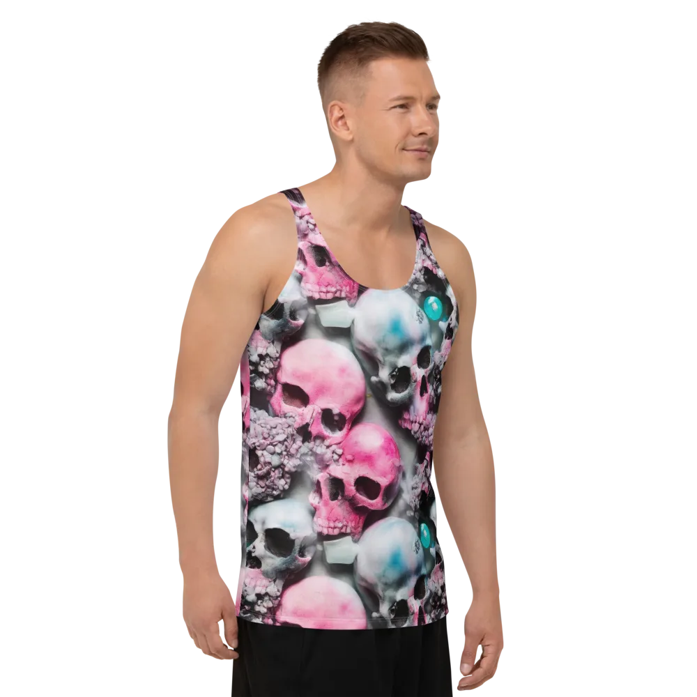 Candy Skull Garden on Men's Tank Top — Right Front