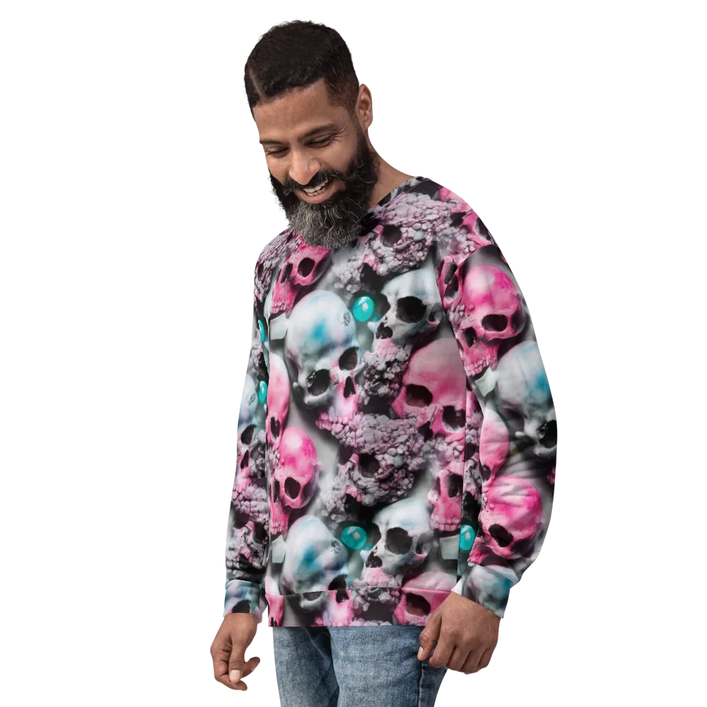 Candy Skull Garden on Sweatshirt — Left Front
