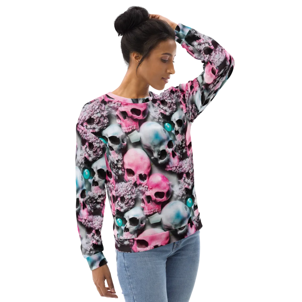 Candy Skull Garden on Sweatshirt — Right Front