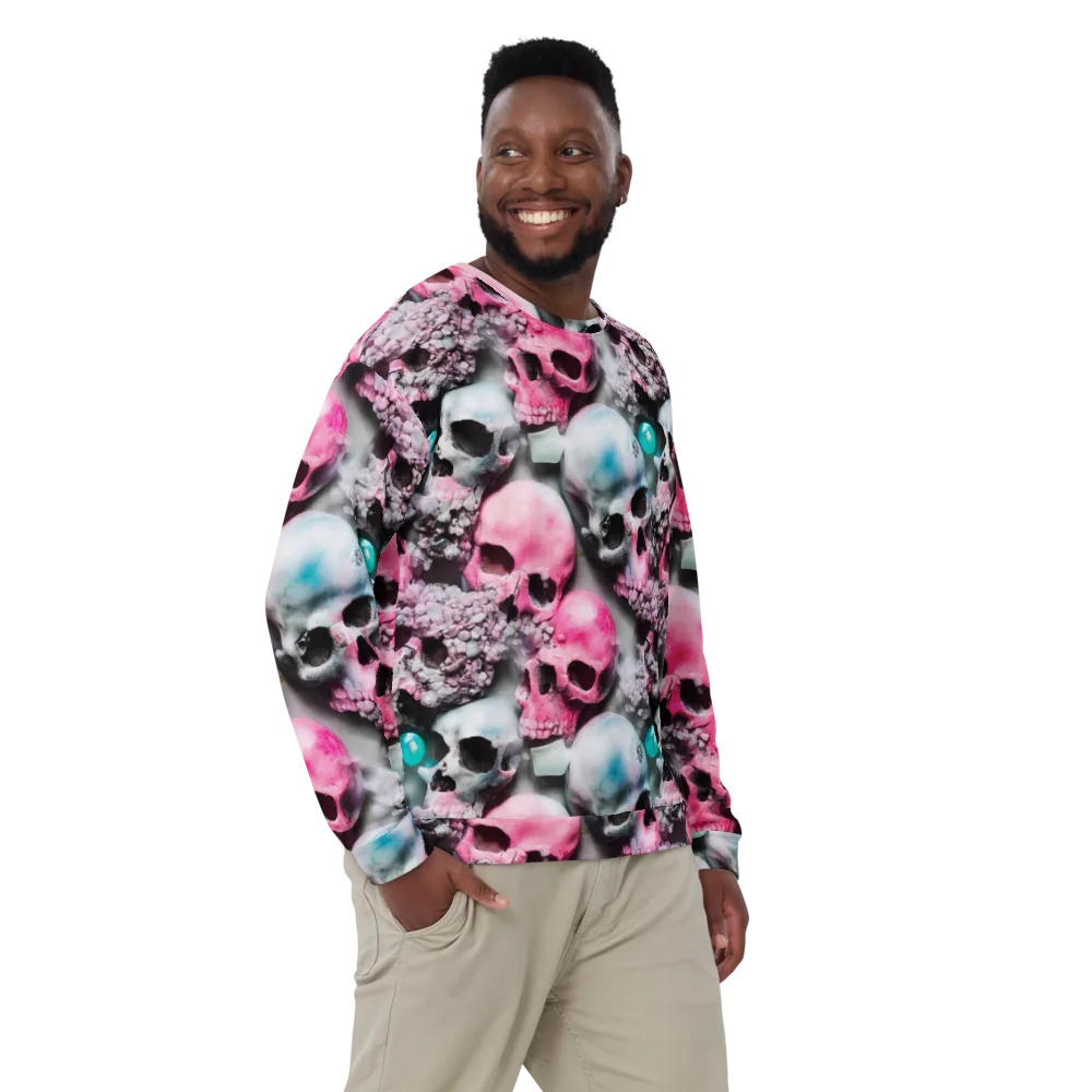 Candy Skull Garden on Sweatshirt — Front
