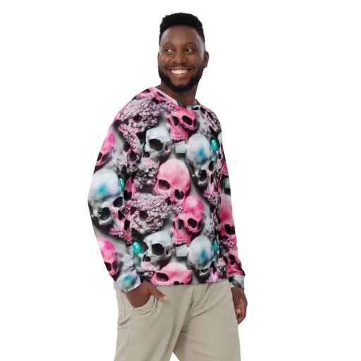 Candy Skull Garden on a Sweatshirt