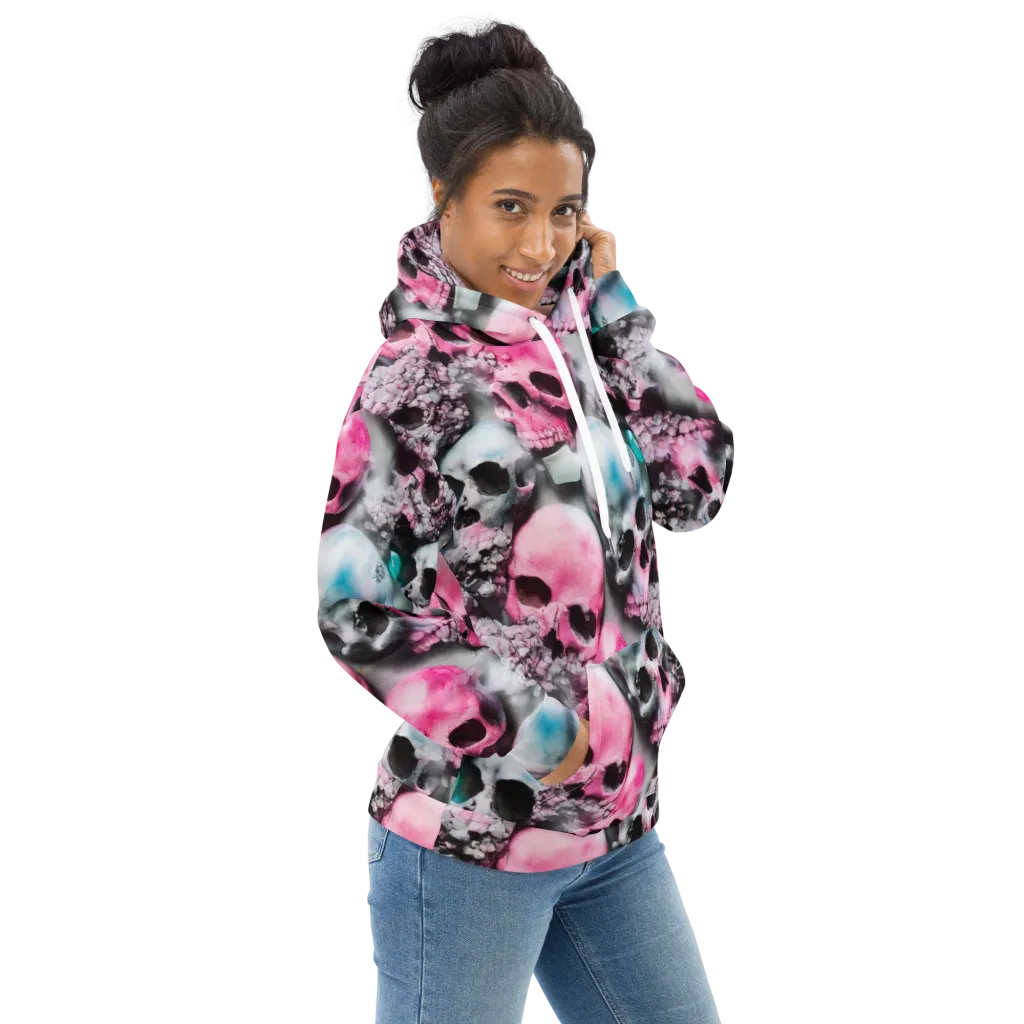 Candy Skull Garden on Hoodie — Right